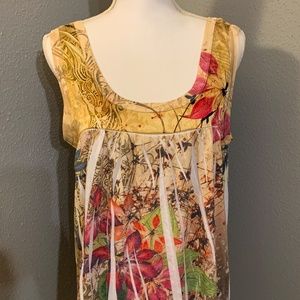 Flower Print Sleeveless Top